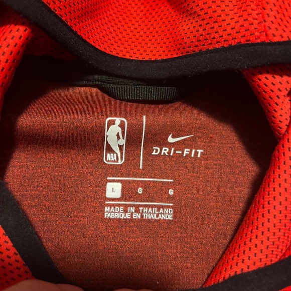 Nike NBA Toronto Raptors Showtime Therma Flex Warm-up Red Hoodie Jacket Size L - Picture 3 of 11